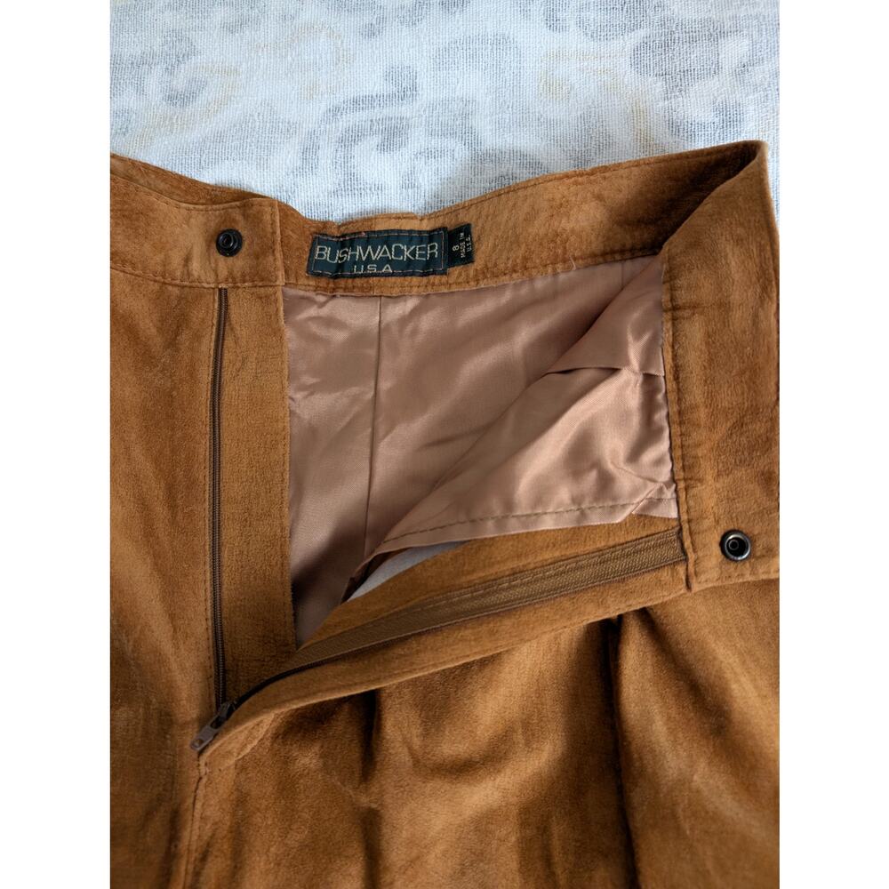 Bushwacker USA Vintage Suede Nubuck Leather High Waisted Shorts - Picture 7 of 13